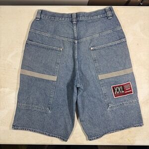 Vintage Y2K BOSS Denim Baggy Shorts Mens Size 33 Skater Grunge Wide Leg Logo